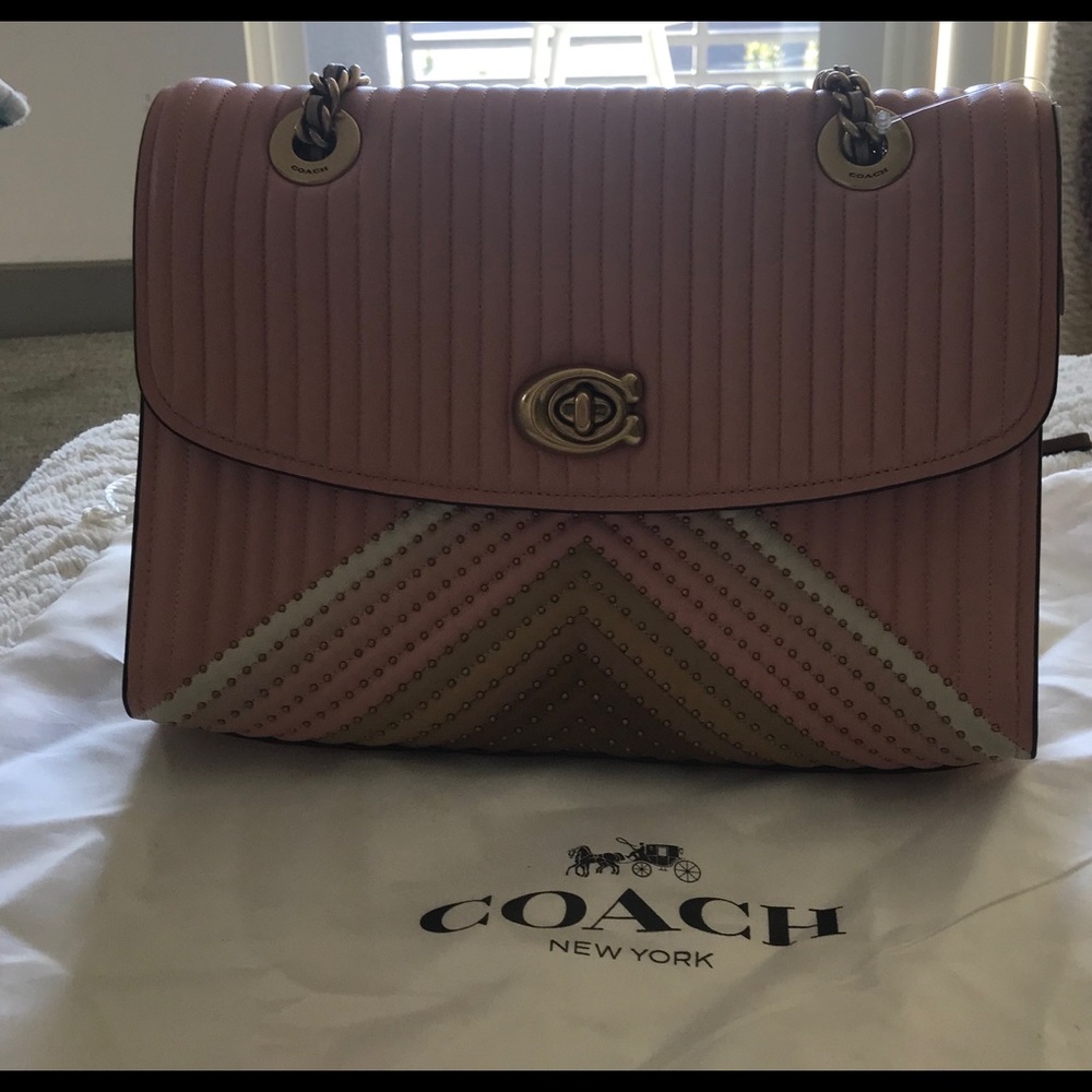 Coach Colorblock Quilted Parker Shoulder Bag